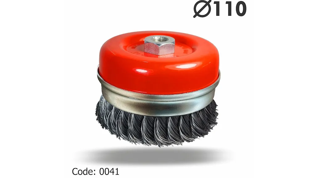  برس کاسه ای طوقه دار بافته 110 یال 22 مرکز مهره سایز 14×2 mm 