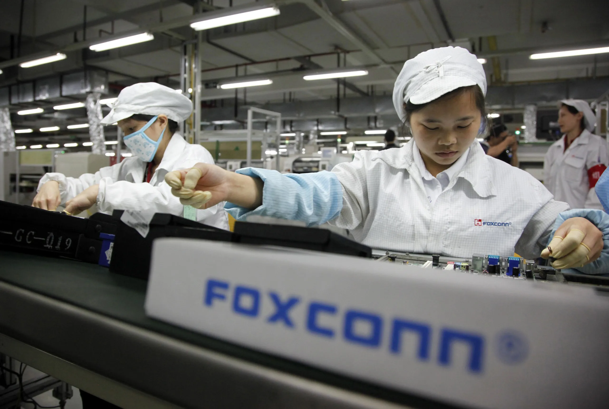 کارخانه تولید نمایشگر LCD کارخانه Foxconn در ویسکانسین