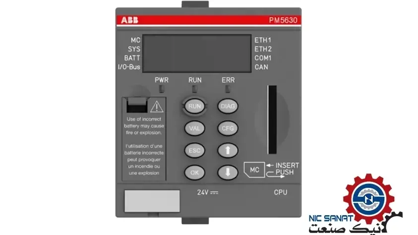 پی ال سی PM5630-2ETH سری AC500 برند ABB با کد 1SAP131000R0278