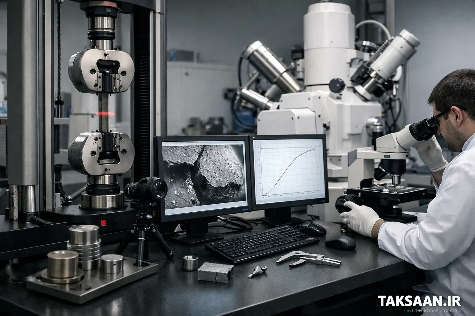 خدمات اندازه گیری خواص مکانیکی و آنالیز مواد