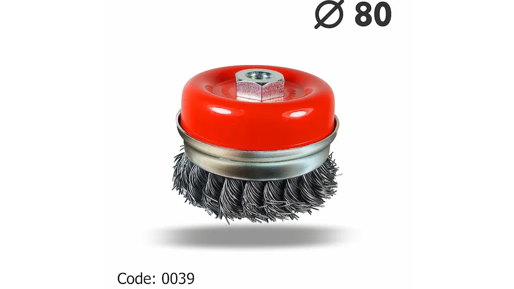  برس کاسه ای طوقه دار بافته 80 یال 20 مرکز مهره سایز 14×2 mm 
