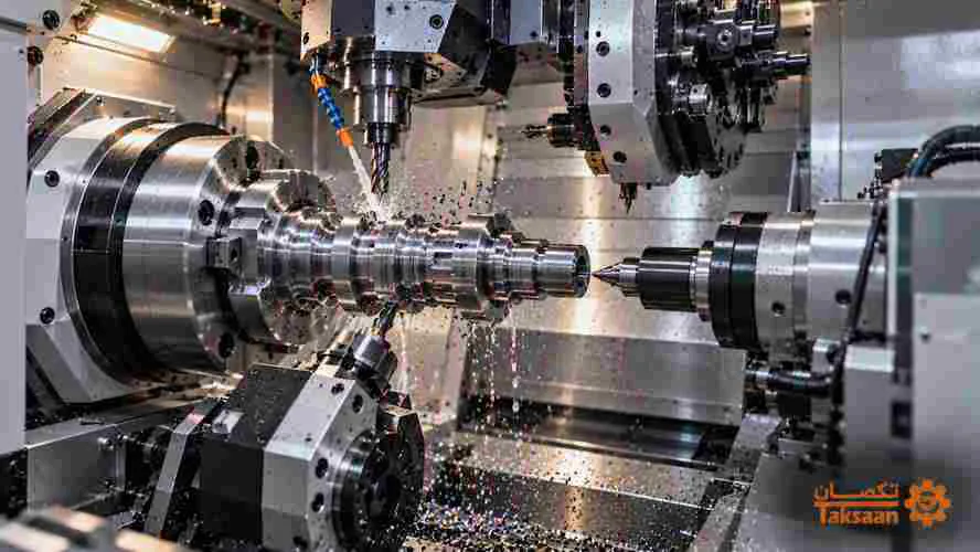 تصویر معرفی محور در دستگاه تراش CNC (سی ان سی) 