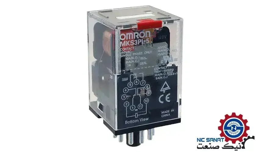 رله شیشه ای 110VAC امرن مدل MK2P-I 110VAC