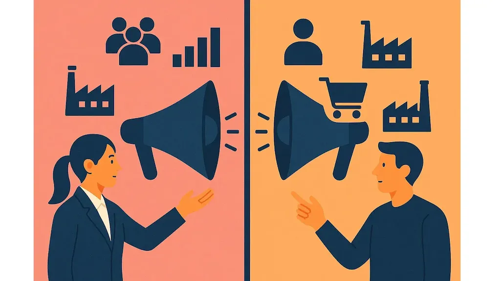 تفاوت بازاریابی در فروش B2B و B2C صنعتی چیست؟