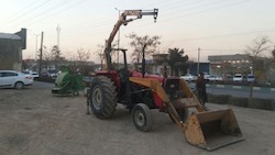 بیل جلو تراکتور ۲۸۵ چهار جک، بهمراه جرثقیل