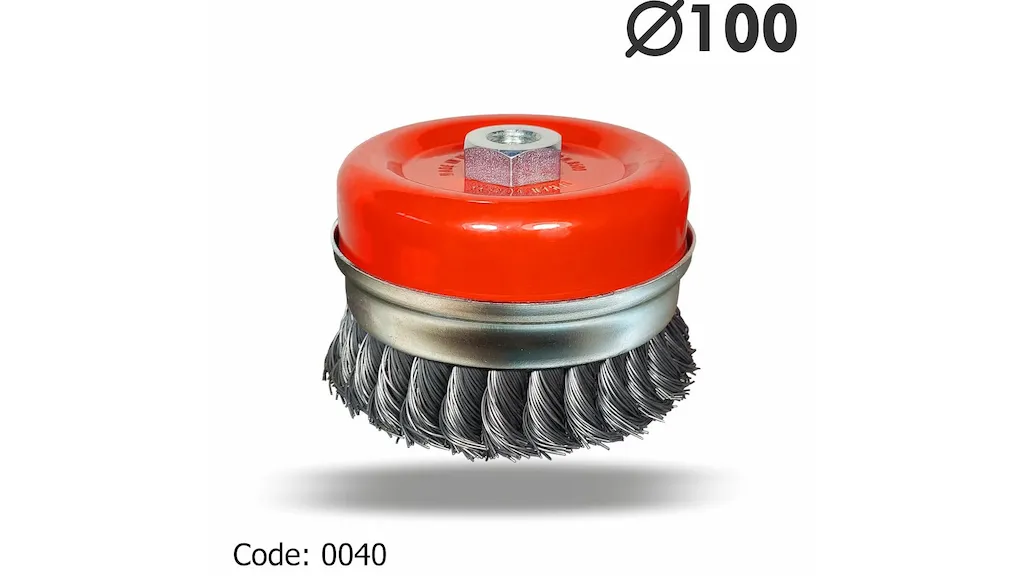  برس کاسه ای طوقه دار بافته 100 یال 22 مرکز مهره سایز 14×2 mm 