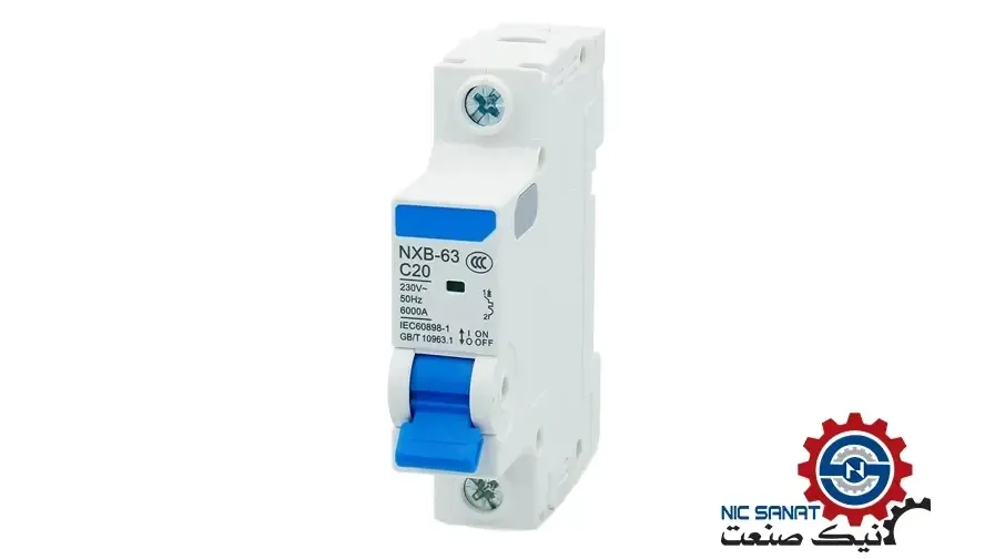  کلید مینیاتوری تک فاز 20 آمپر تک پل چانت مدل NXB-63-C20-6K-1P