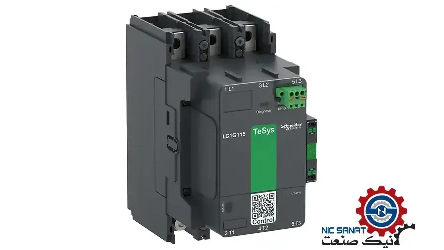 کنتاکتور G115 اشنایدر 115 آمپر 55KW بوبین 100 ~ 250 ولت AC/DC