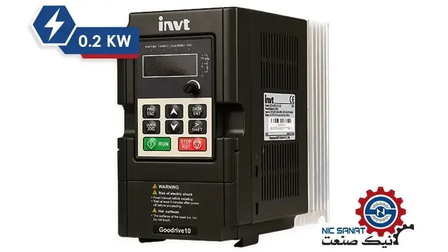 اینورتر تک فاز 0.2KW سری GD10 اینوت مدل GD10-0R2G-S2-B