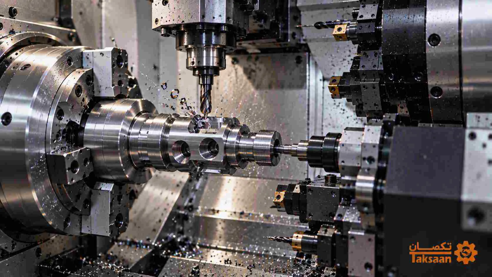 دستگاه تراش CNC با محور C , Y