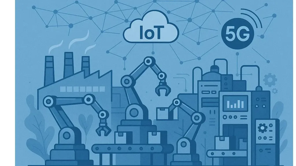 طراحی کارخانه هوشمند با بهره‌گیری از شبکه‌های ۵G و IoT
