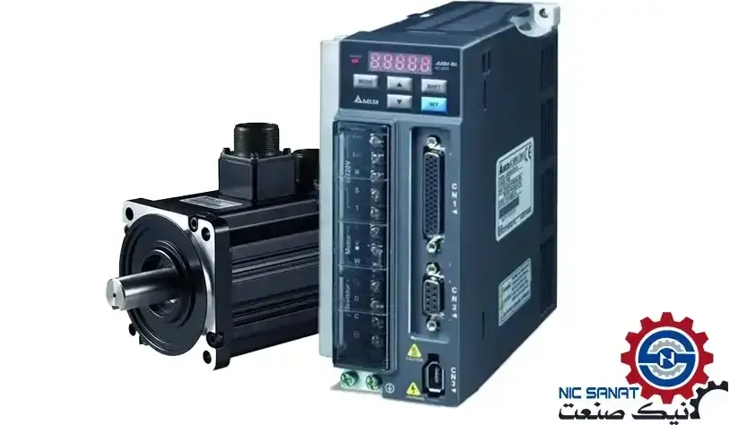 سروو موتور 100W بدون ترمز 3000RPM سری B2 دلتا مدل ECMA-C20401RS