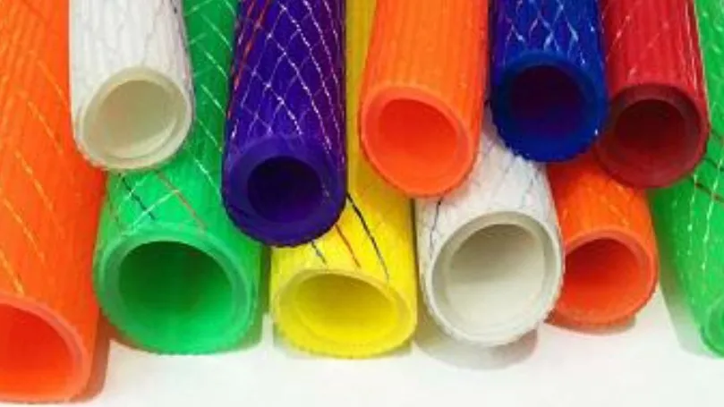 شیلنگ آبی دولایه نخ دار
